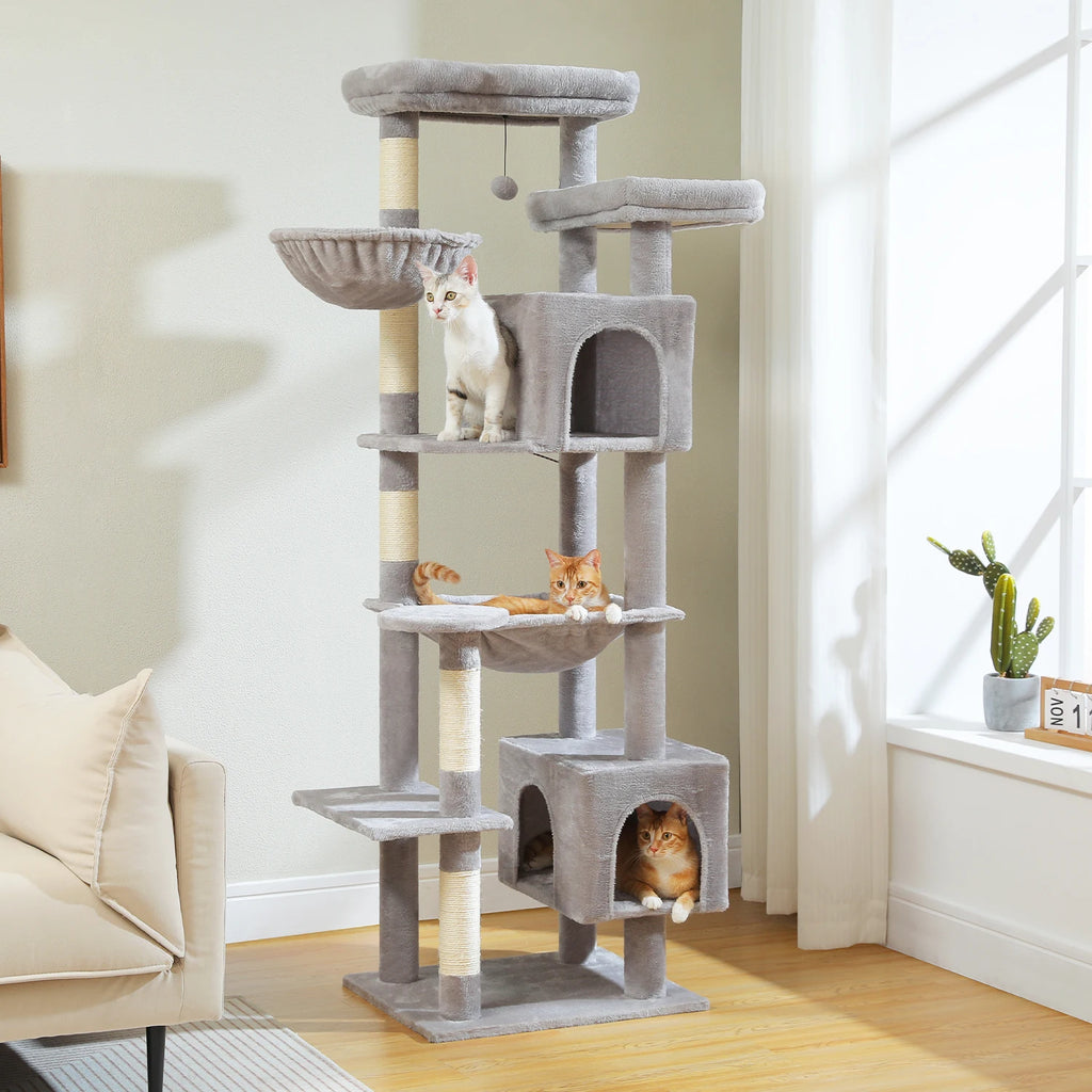 Large Cat Tower for Indoor Cats Multi-Level