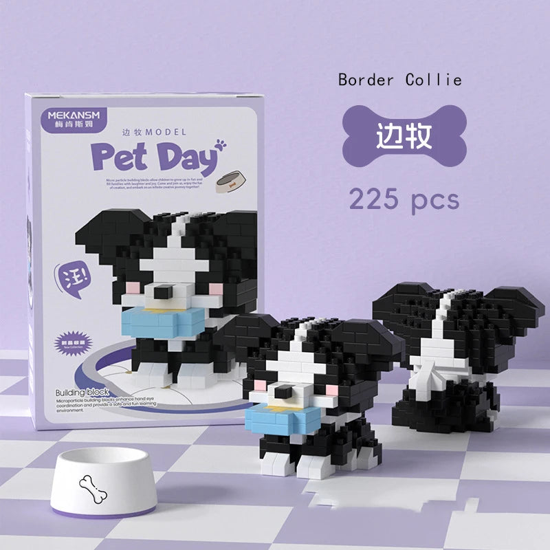 18 Styles Little Dog Cat Small Building Block Model Ornaments