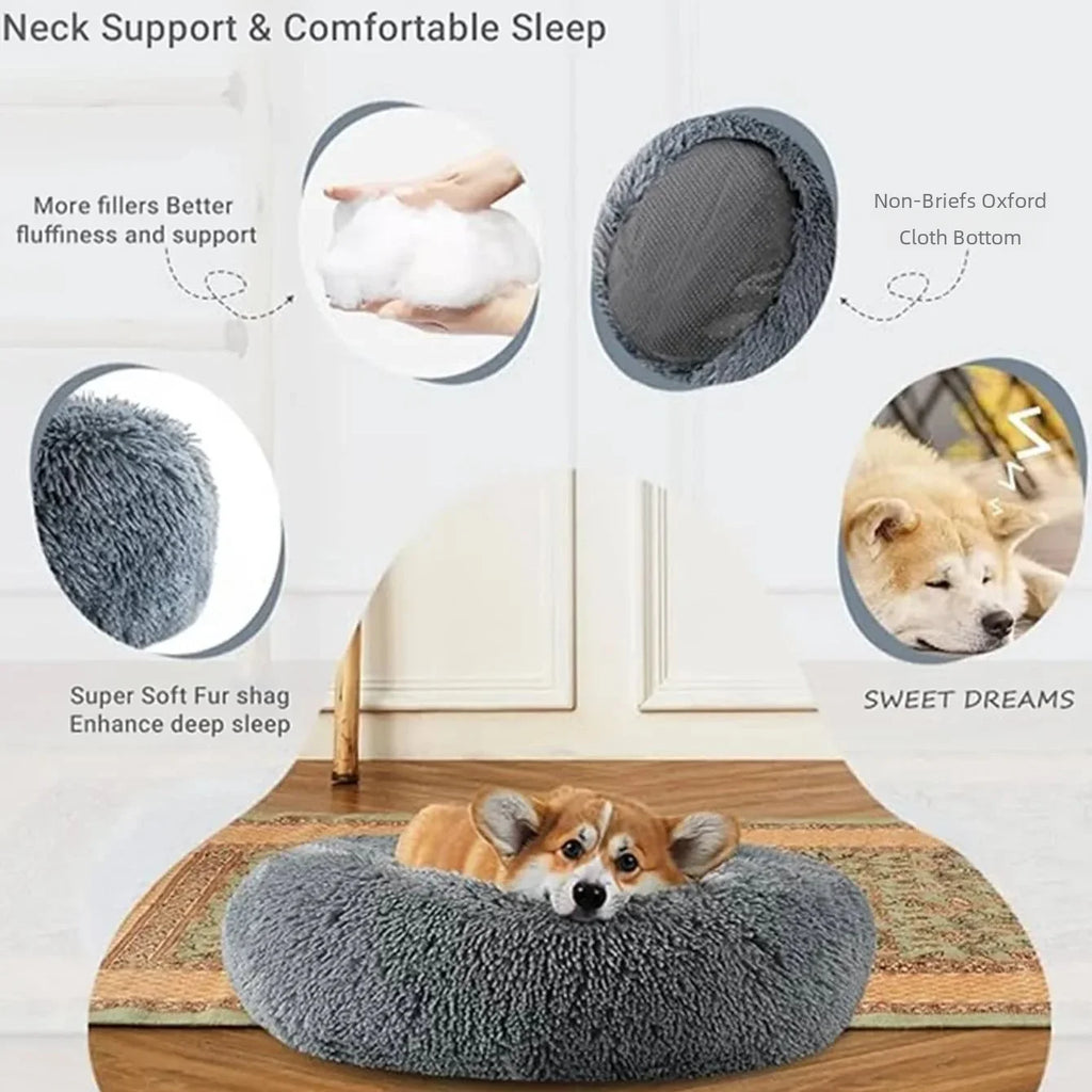 40-90cm 6 Sizes Round Pet Bed for Large Dog