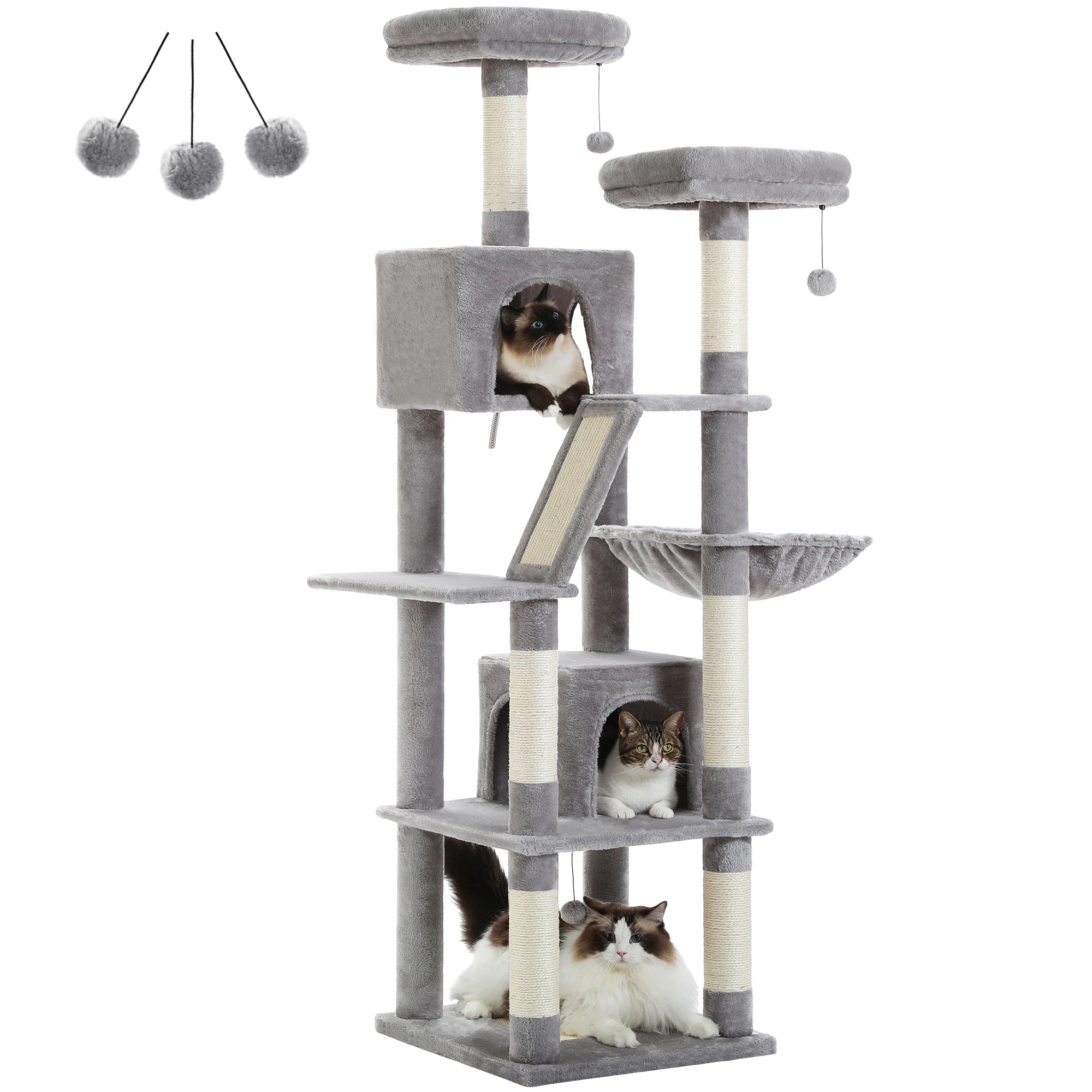 Large Cat Tower for Indoor Cats Multi-Level