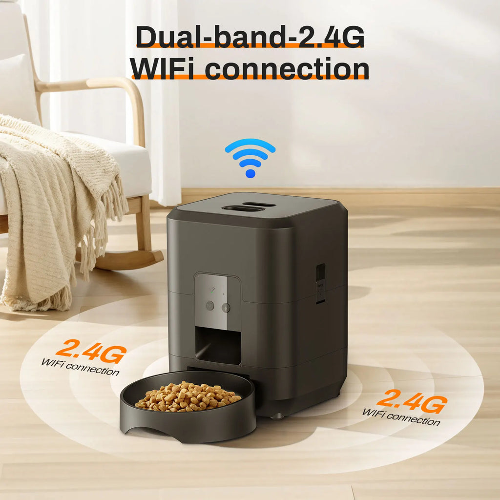 Smart Pet Feeder. Automatic Cat Dog Food Dispenser