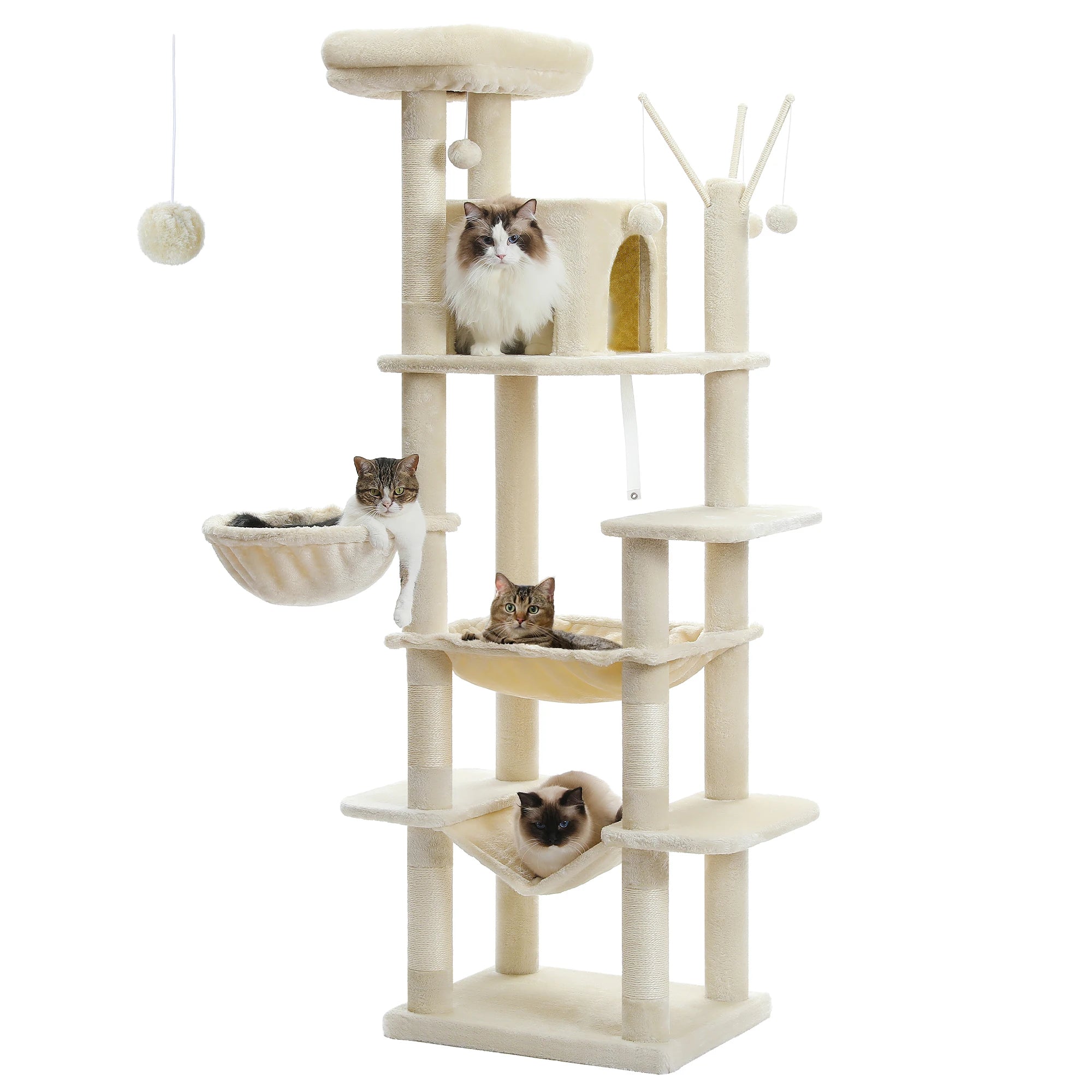 Large Cat Tower for Indoor Cats Multi-Level