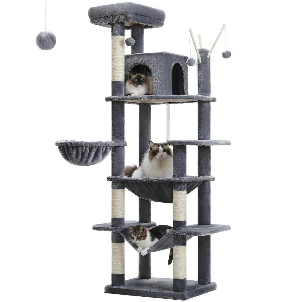 Large Cat Tower for Indoor Cats Multi-Level