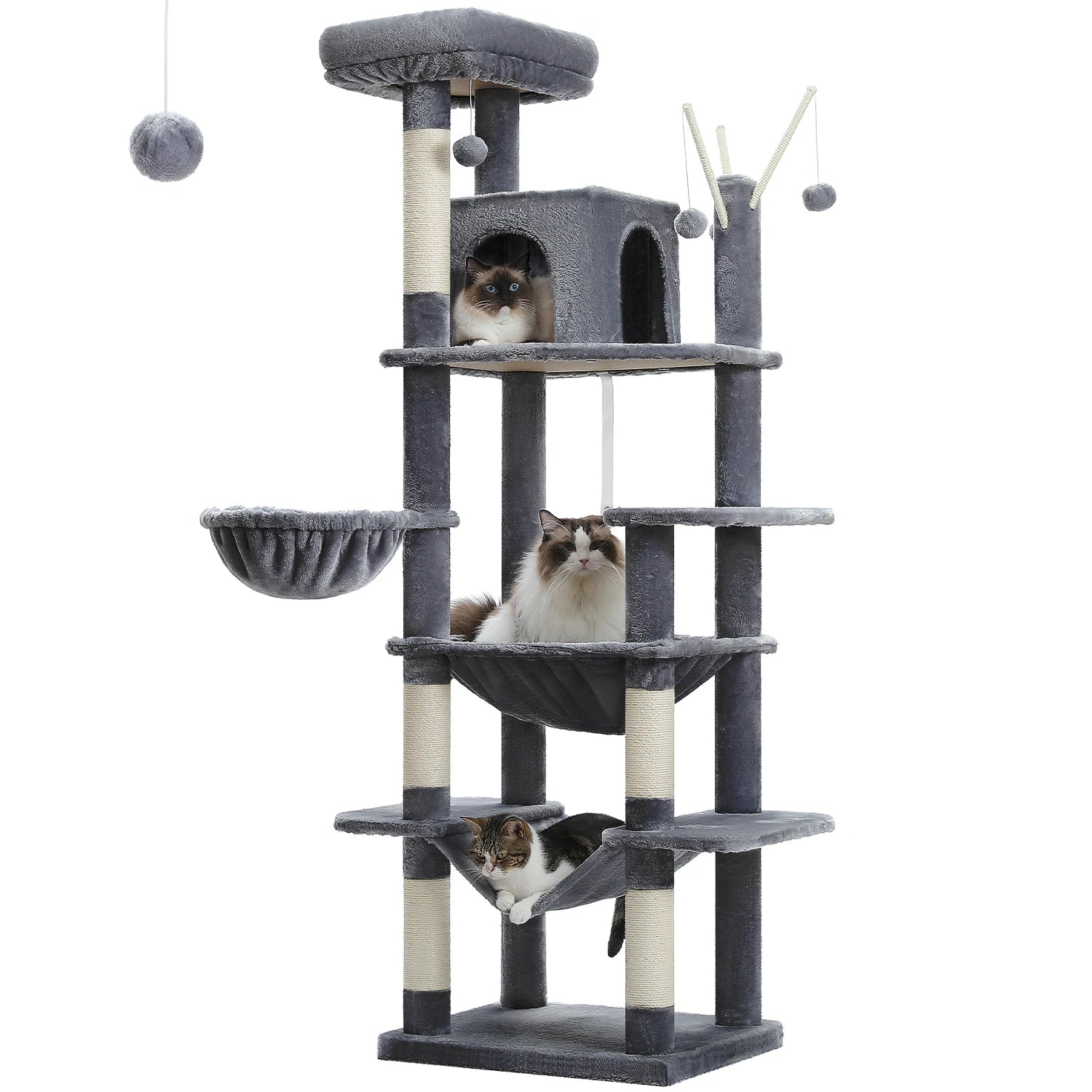 Large Cat Tower for Indoor Cats Multi-Level