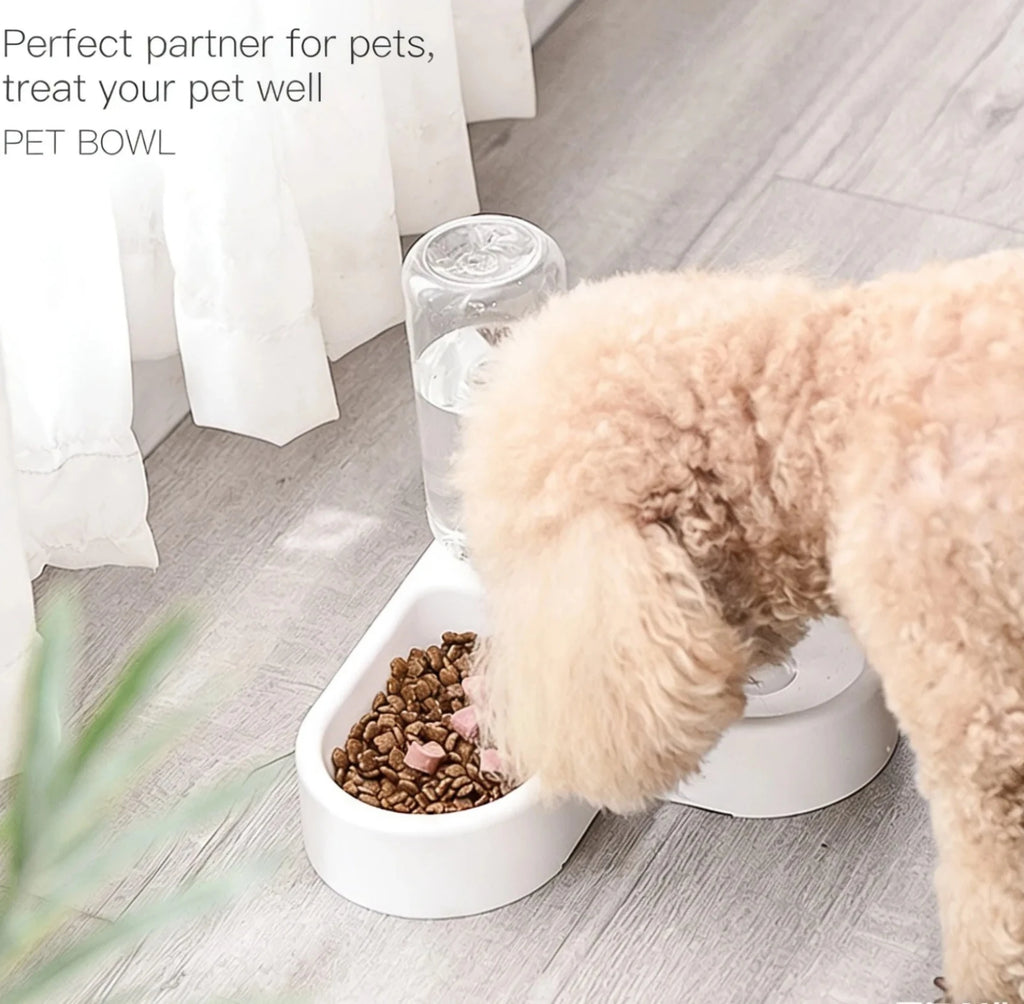 Double Dog and Cat Bowl-Pet and Food Bowl Set with, Pet Feeding Bowl Suitable for Cats and Small Dogs