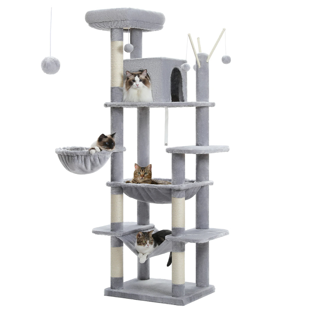 Large Cat Tower for Indoor Cats Multi-Level