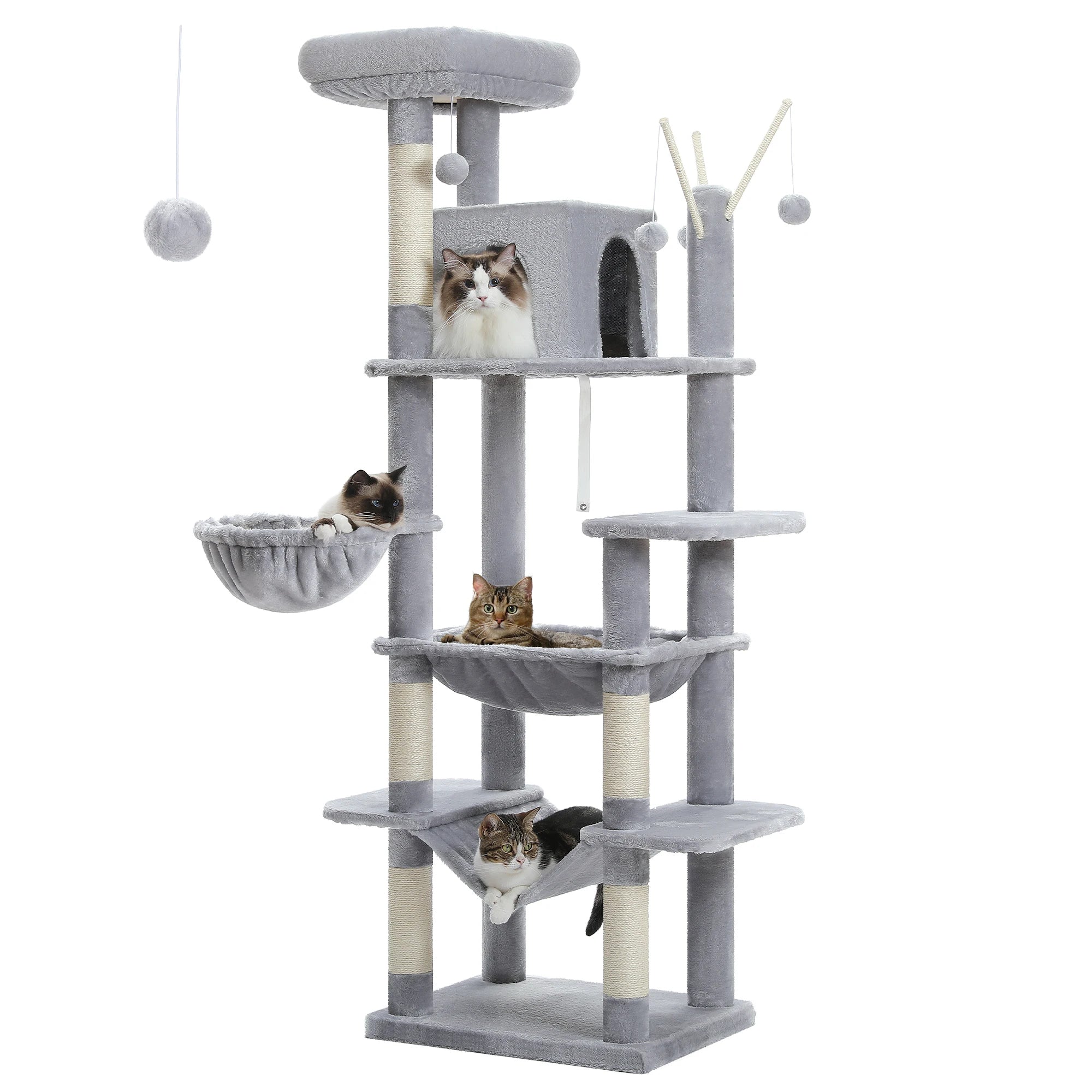 Large Cat Tower for Indoor Cats Multi-Level