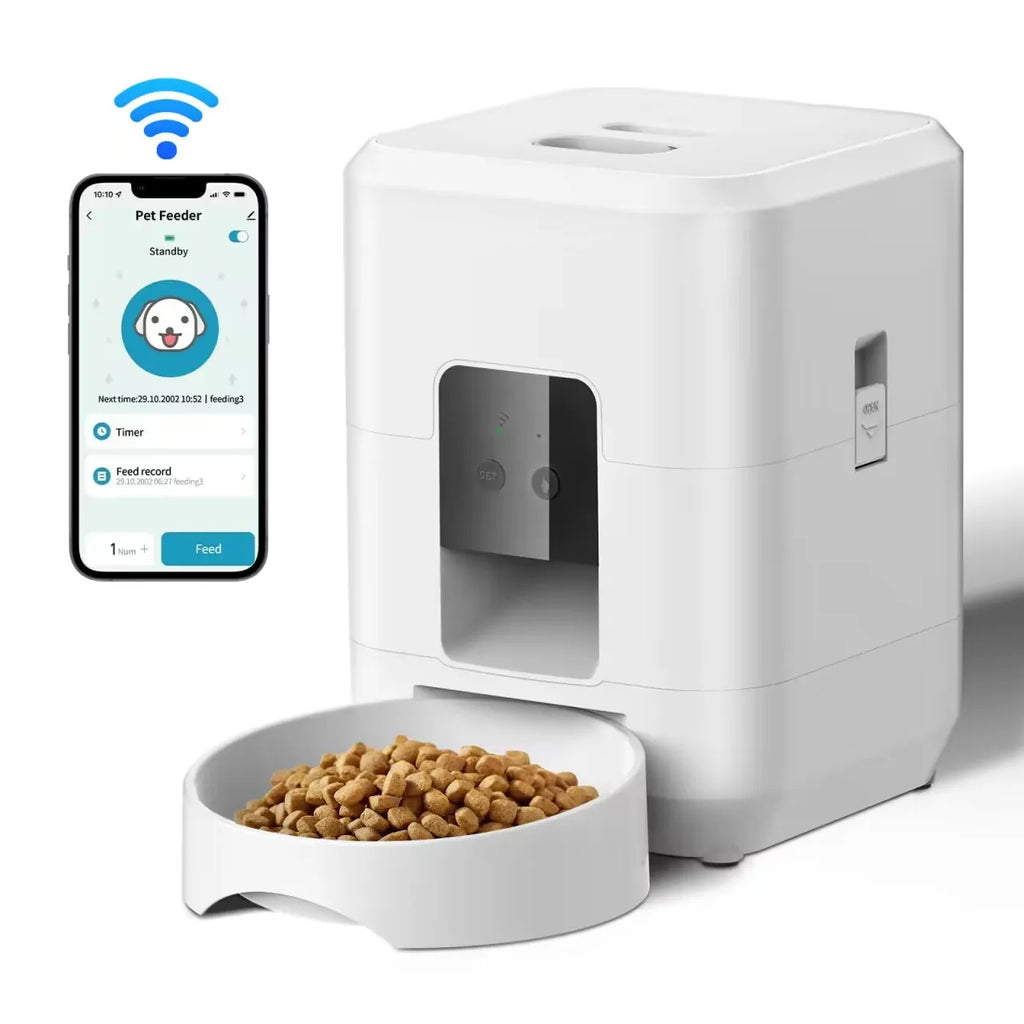 Smart Pet Feeder. Automatic Cat Dog Food Dispenser