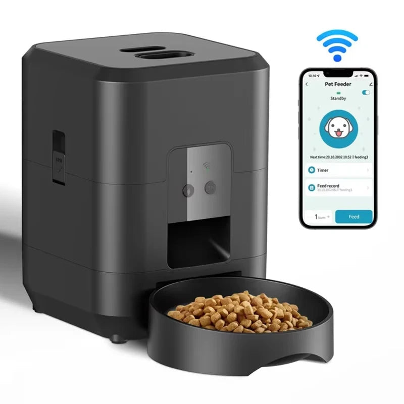 Smart Pet Feeder. Automatic Cat Dog Food Dispenser