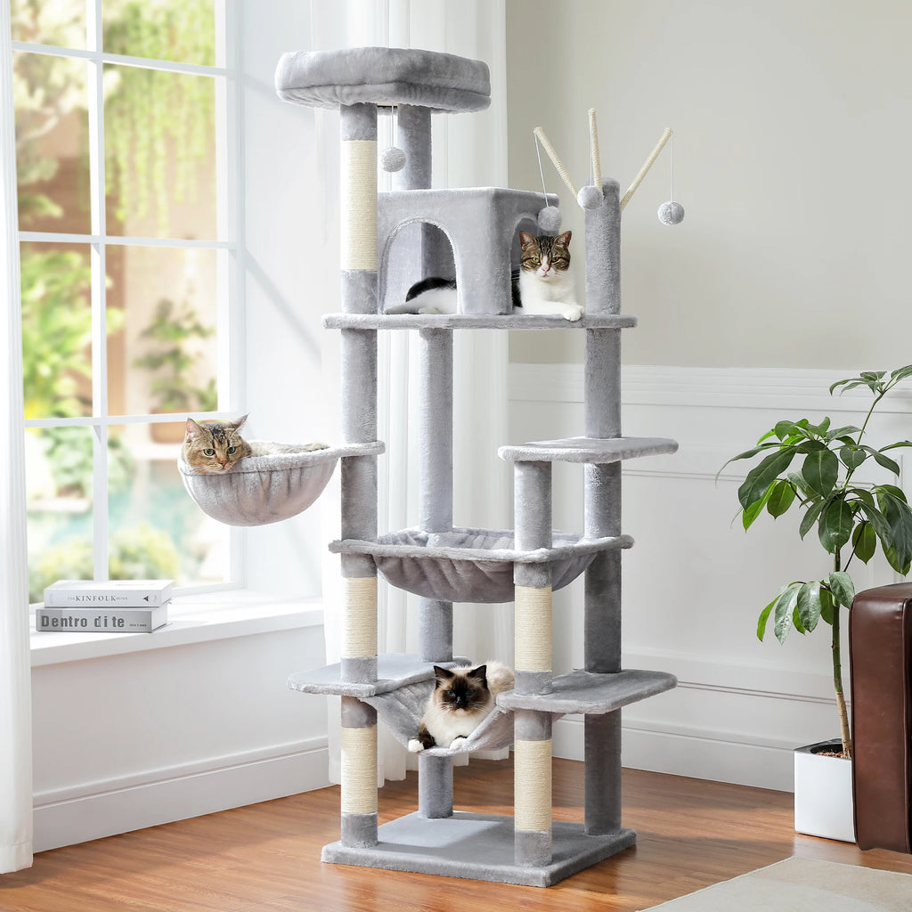 Large Cat Tower for Indoor Cats Multi-Level