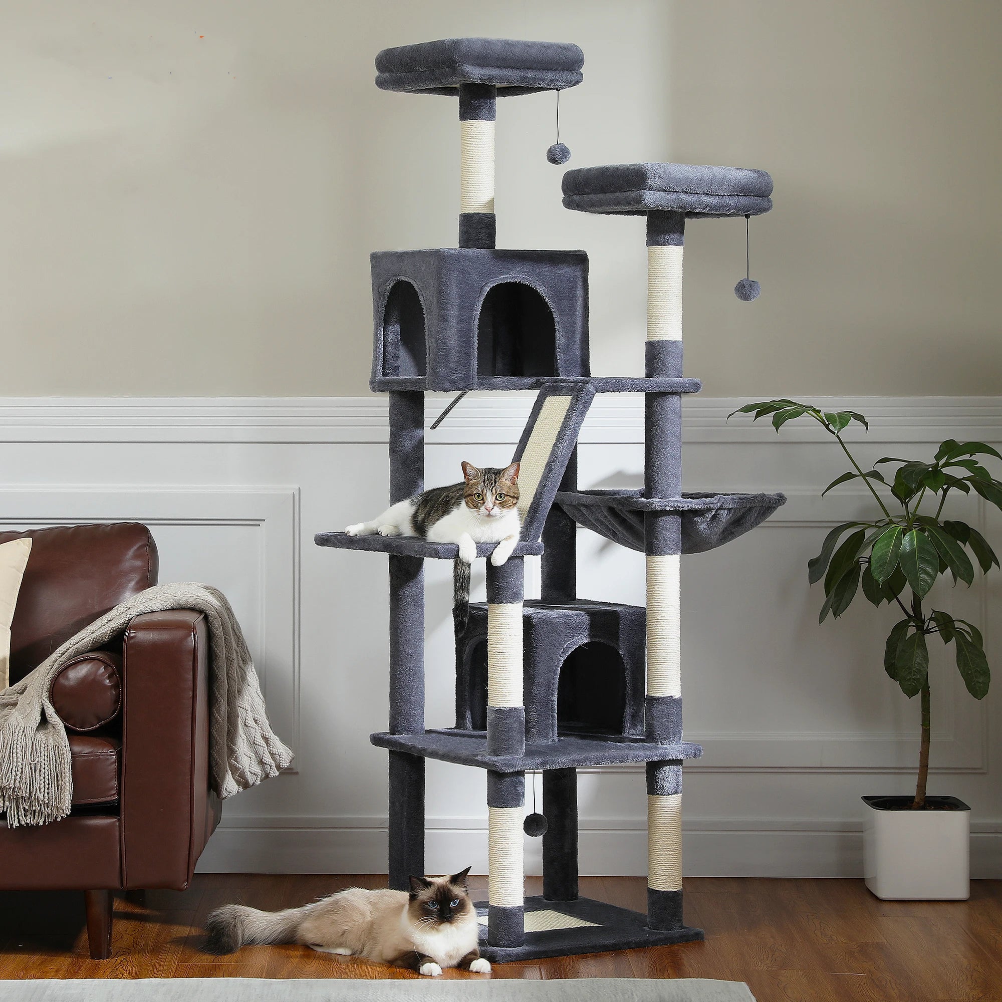 Large Cat Tower for Indoor Cats Multi-Level
